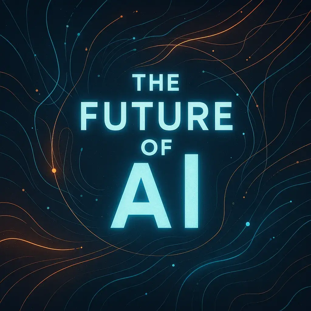 Digital illustration representing the future of AI in business, with futuristic elements like data, technology, and growth