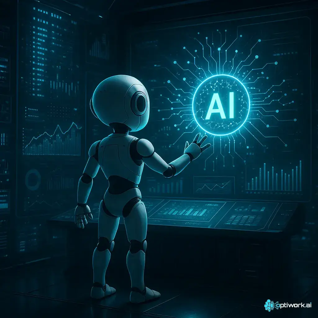 Team at OptiWork.ai collaborating on AI solutions for business