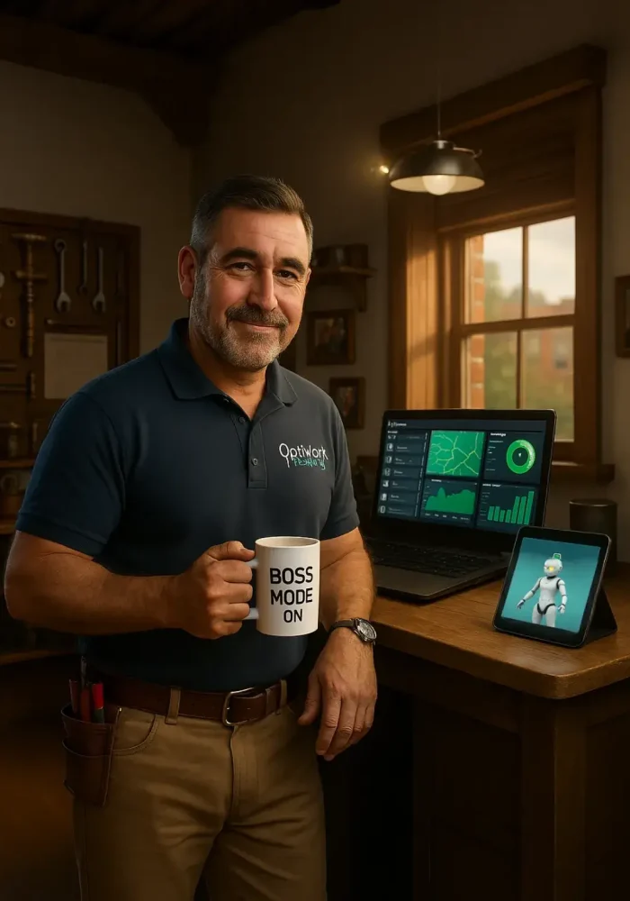 Small business owner exploring AI solutions for business growth in a workshop setting